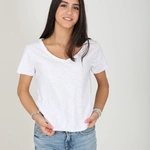חולצה קצרה גזרה רחבה עם צווארון וי - דגם סיון