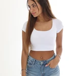 חולצת בטן מבד אופרה צווארון ביצה - דגם שירה
