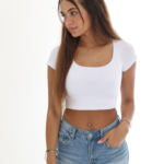חולצת בטן מבד אופרה צווארון ביצה - דגם שירה