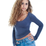 חולצה ארוכה כפפה בשרוול דגם עינב